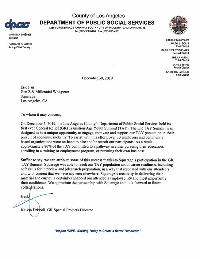 LA County DPSS Letter of Support!